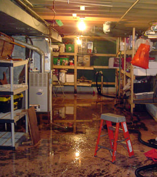 a flooded home in Gainesville